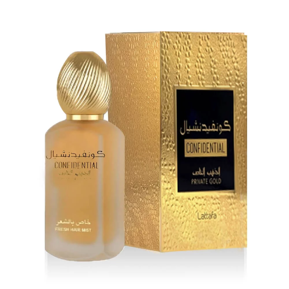 Fresh Hair mist Confidential Private Gold lattafa 50ml