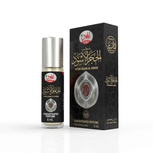 Roll On Attar Hajar Al Aswad 6ml musk aswad, musk noir africain al helal perfumes