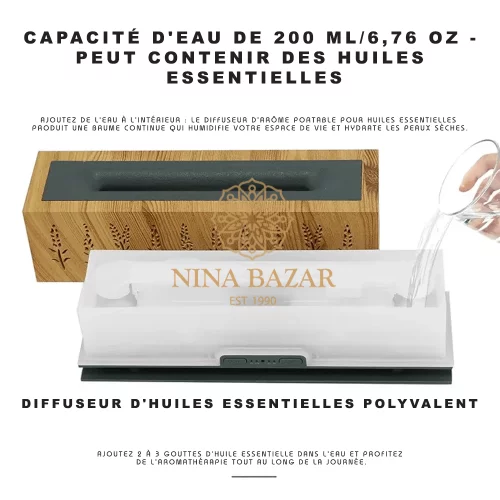 Ajoutez vos huiles essentielles et laissez-vous envelopper par un parfum relaxant.