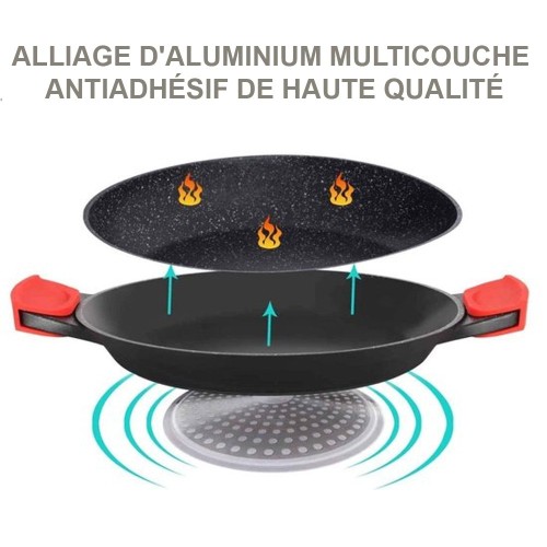 Poêle Grill Pan Induction en Pierre 32cm CHEFELEMENTS