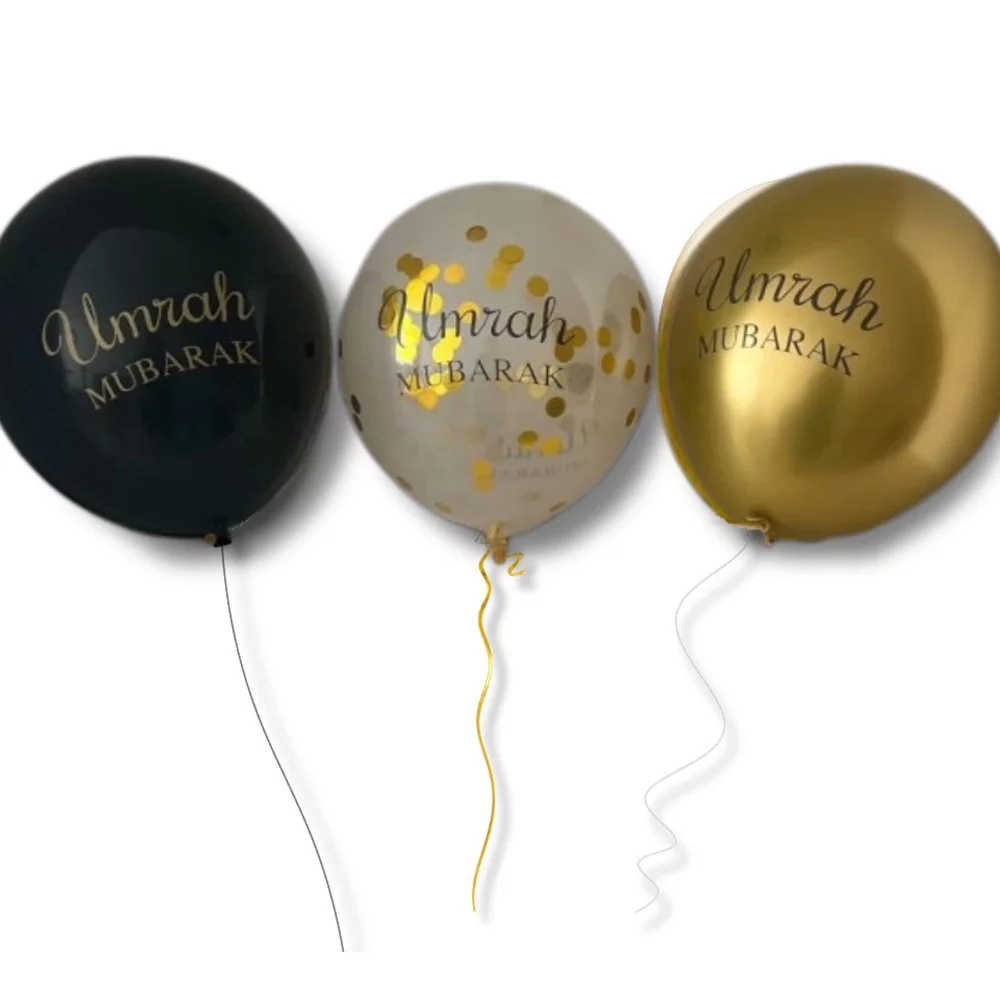 6 Ballons Umrah Mubarak - Collection Hadj & Umrah BARAKA GIFT