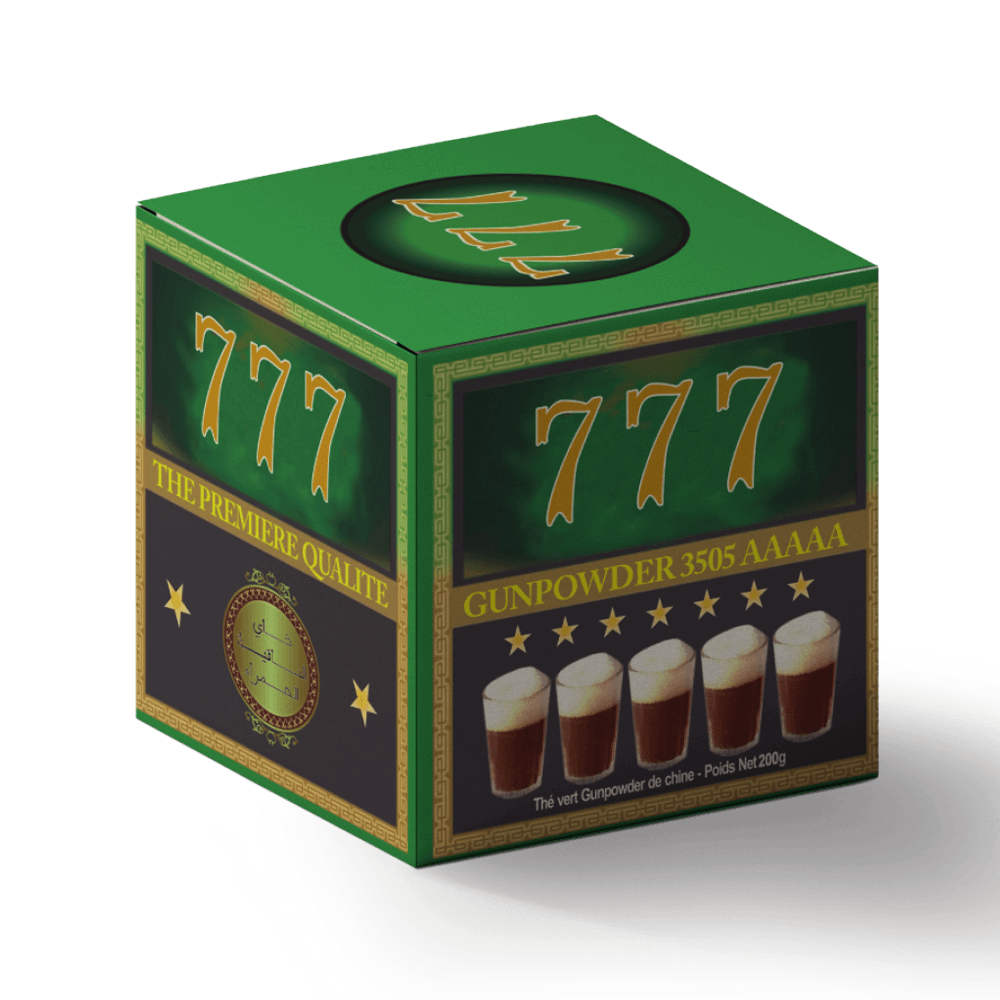 thé vert de chine 777, thé spécial gunpowder, thé marocain à la menthe