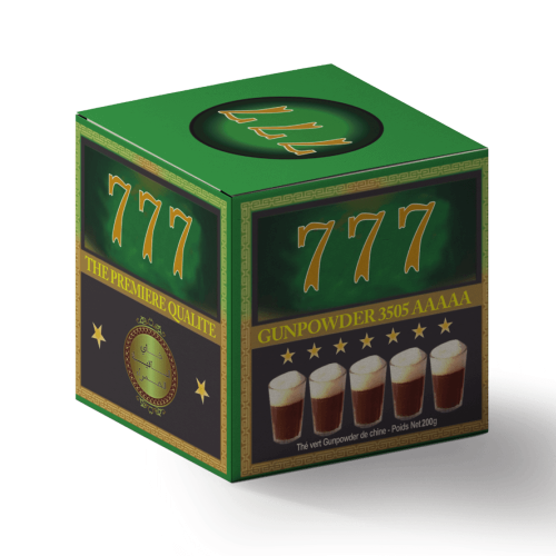 thé vert de chine 777, thé spécial gunpowder, thé marocain à la menthe